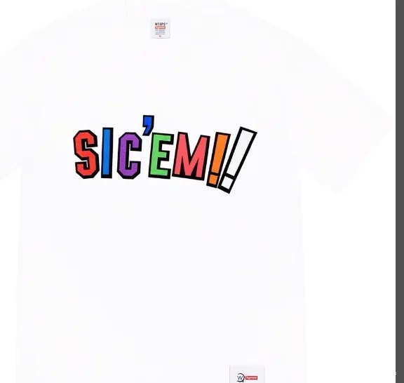White Tee L XL  ￥99 Black 21FW WTAPS Color S Letter M and Sic'em! 0922